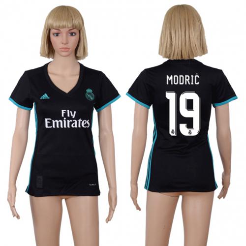 Women's Real Madrid #19 Modric Away Soccer Club Jersey